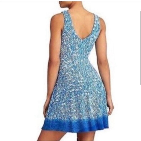 Athleta Blue Sleeveless Ocean Reef Sporty Mini Dress - Size L - Picture 3 of 4